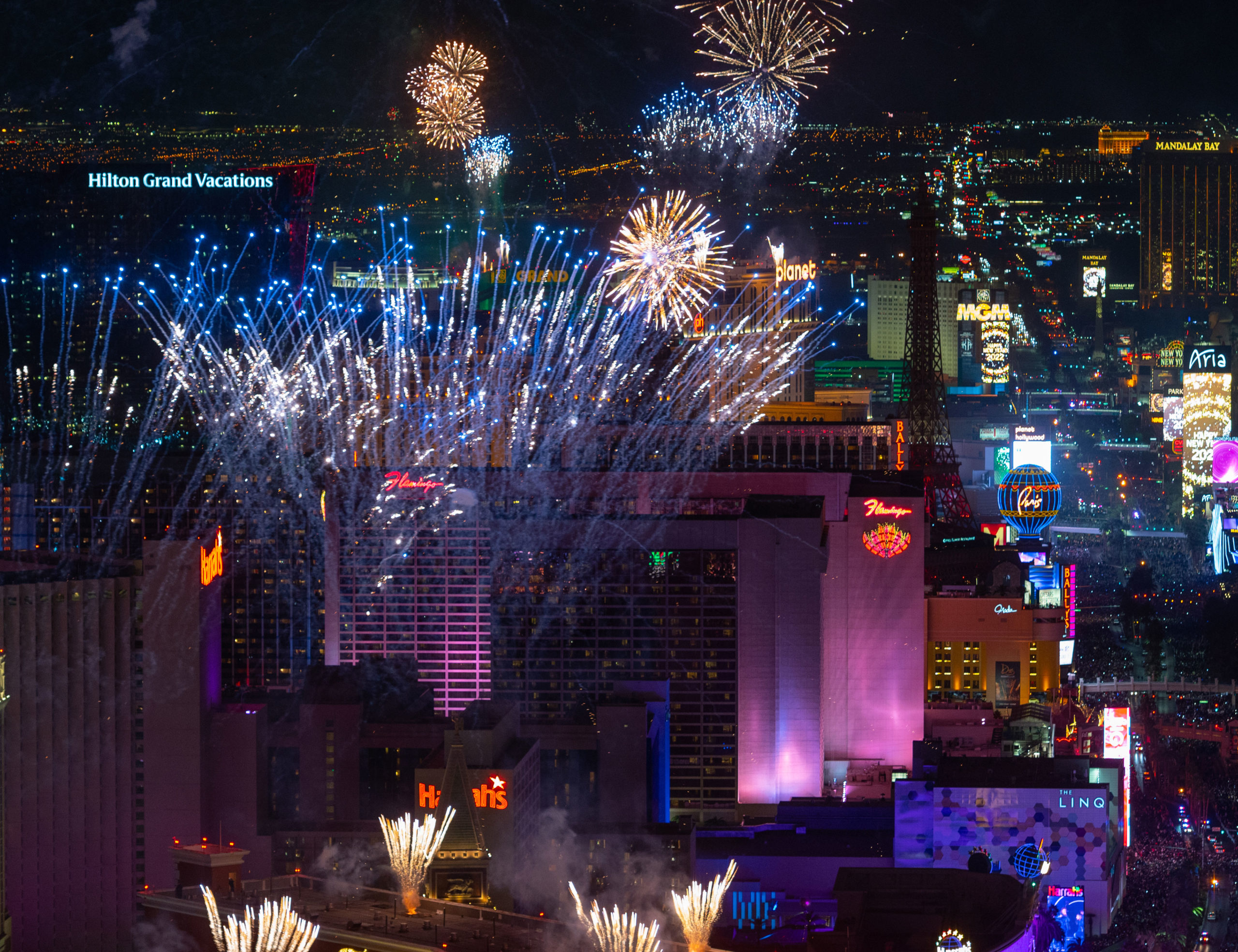 Las Vegas skyline at blue hour